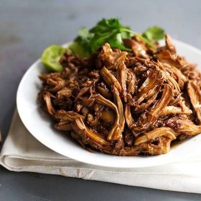 Honey Glazed Crockpot Chicken Adobo - simple pantry ingredients, hardly any hands-on time, 200 calories. | https://bio-research.report