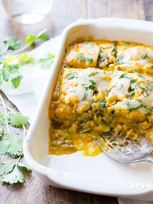 A picture of Sausage and Sweet Potato Zucchini Lasagna