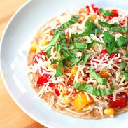 A picture of Mozzarella, Basil and Corn Quesadilla