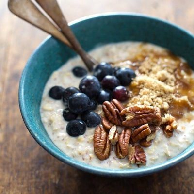 A picture of Flax and Blueberry Vanilla Overnight Oats