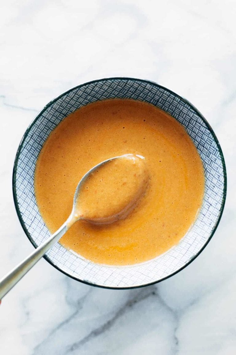 Chipotle tahini in a bowl.