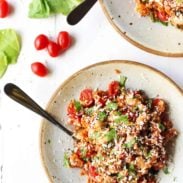 A picture of Asiago White Beans with Farro, Kale, and Tomatoes